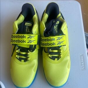 Reebok Men’s Bright Yellow Athletic Shoes with Black Accents